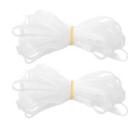 Mipcase 2pcs Makeup Brush Protector Net, Makeup Brush Cover Sleeve, Nylon Reusable Expandable Cuttable 4m White for Travel and Home