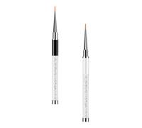 Mipcase 2pcs Manicure Drawing Pens with Long Handle Design, Abs Material Salon Nail Art Pens for DIY Pattern Painting and Petal Drawing, for Women Manicure Use