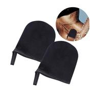 Mipcase 2pcs Mini Self Tanning Mitt Gloves with Thumb Flocked Velvet Applicator for Even Self Tanner Application, Beach Use, Body and Face Lotion Mitts