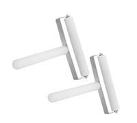 Mipcase 2pcs Mobile Phone Screen Protector Film Roller Tool Set with 7cm 10cm Silicone Rollers for Bubble Removal, Adhesive Tape Pressing, and Seam Sealing - White, Suitable for Mobile