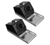 Mipcase 2pcs Multifunctional Soldering Iron Holder Stand with 8 Holes, High Temperature Resistant Metal Base, Compatible with 936 Soldering Station, Portable Wood Burning Pen Support