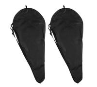 Mipcase 2pcs Oxford Cloth Tennis Racket Bag with Adjustable Shoulder Strap, Black Tennis Equipment Storage Bag for Training and Match, Unisex Racket Zipper Carrying Single Sling