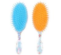 Mipcase 2pcs Paddle Hair Brush Set for Women and - Unicorn Pink Rainbow Cloud Glitter Designs - Plastic Detangling Comb for Straightening and Styling Hair Accessories