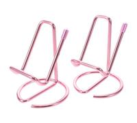 Mipcase 2pcs Pink Iron Mobile Device Stand Holder, Universal Metal Phone and Tablet Desk Holder for Home Office Use