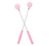 Mipcase 2pcs Pink Spring Massage Stick Hammer for Back Neck Shoulder Muscle Pounding Massage Ball with Handle Body Tool for Relief and Fitness