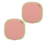 Mipcase 2pcs Portable Retainer Case with Mirror, Orthodontic Aligner Storage Box, Small Denture Cleaning Tray for Travel and Night Guard Holder