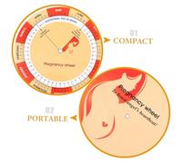 Mipcase 2pcs Pregnancy Wheel Color Printed Paper Tracker with Detailed Fetal Development Chart for Expecting Mothers Pregnancy Guide and Timeline Backup