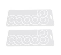 Mipcase 2pcs Quilting Stencils for Hand Quilting - 9 Inch Plastic Patchwork Embroidery Templates with Border Stencil Designs for Sewing Crafts and Quilt Patterns