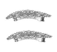 Mipcase 2pcs Rhinestone Flower Hair Clips for Women, Vintage Alloy Side Clips with Good Hardness and Will Not Fade Finish, for Mother's Day and Formal Wear Accessories