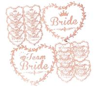 Mipcase 2pcs Rose Gold Foil Temporary Bride and Bridesmaid Stickers Wedding Party Favors for Bachelorette Shower and Bridal Team Decoration