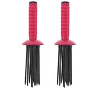 Mipcase 2pcs round Curling Brush Curly Wave Brush Air Volume Comb Plastic Red Portable Anti-slip Enhancing Hair Fullness Hair Styling Tool for Travel