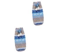 Mipcase 2pcs Snowflake Christmas Pet Hoodies Sleeveless Dog Sweater for Warmth Pet Dog Clothes Winter Garment s