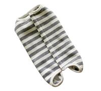 Mipcase 2pcs Striped Design Pet Recovery Suit for Dogs Comfortable Cotton Licking Surgery Vest for Protection and Sterilization Gray Stripe