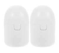 Mipcase 2pcs White Pp Storage Box with Microwave Steamer and Disinfection Function for Women, Portable Organizer for Home and Business Trip Use, Hygienic Period Care Holder