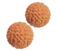 Mipcase 2pcs Wooden Durian-Shaped Hand Massage Balls for Middle-Aged and Elderly Compact and Portable Strength Balls to Hand Fatigue for Home and Relaxation