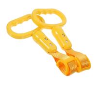 Mipcase 2pcs Yellow Oval Bus Subway Handle Rings Trashcan Lid Pull Handles Car Assist Hand Grips Replacement for Vehicle and Public Transport