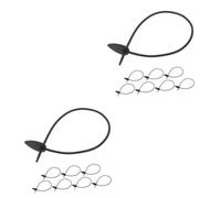 Mipcase 2sets Silicone Plant Ties Cable Ties for Wide Garden Use Silver Cable Reusable Twist for Plant Support 8pcs*2