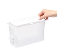 Mipcase 3.5l Laundry Liquid Dispenser with Leak-proof Valve Large Sub Bottle in White Compact and Portable Laundry Bottle and Detergent Storage