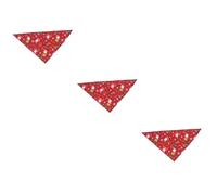 Mipcase 3 Pcs Comfortable Cotton Dog Christmas Bandana Cooling Collar for Puppies Xmas Presents Saliva Towel Pet Accessories