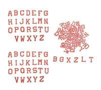 Mipcase 3 Sets Orange Felt Iron-on Letter Patches A-z Alphabet 2cm Embroidered Sewing Appliques for Clothing Jackets Bags Caps, 78 Pieces Small Size Repair Trim Embellishments