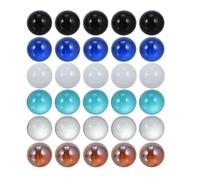 Mipcase 30pcs 16mm Colored Crystal Glass Marbles for Fish Tank Decoration, Mixed Color Decorative Glass Balls, Marble Checkers for Aquarium Ornaments Random Color