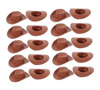 Mipcase 30Pcs Delicate Mini Cowboy Hats for Dolls Lightweight Craft Tiny Hats for DIY Projects and Dollhouse Decorations for Creative Dress Up and Crafting Activities