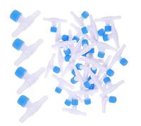 Mipcase 30pcs Fish Tank Aquarium Air Inline Tubing Connector Valves T-shaped Aquarium Air Regulating Valve