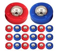 Mipcase 30pcs Mini Shuffleboard Pucks Set with Blue and Red Rollers, Tabletop Curling Game Accessories for Family Gatherings, Indoor Party Board Game Replacement Pucks