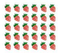 Mipcase 30pcs Resin Nail Strawberry Charm Fruit Nail Art Accessories Manicure Decoration Kit for Tech