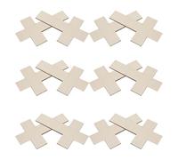 Mipcase 36Pcs Blank Wooden Cross Unfinished Cross Shaped Wood Cutouts, Natural DIY Craft Pieces Slices Embellishments for Easter Tree Sunday School DIY Projects Church Decor 11cm