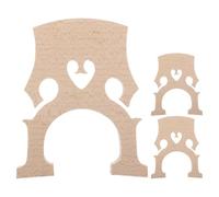 Mipcase 3pcs 4/4 Full Size Maple Wood Cello Bridge Set, Portable Wooden Replacement Parts for Student and Beginner Cellos, Lightweight Instrument Accessories for Sound Transmission