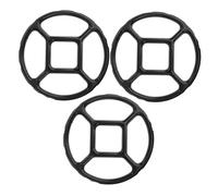 Mipcase 3pcs Enamel Gas Stove Pot Racks Flat Bottom Wok Rings for Balancing Small Pots Or Pans Easy Storage Stove Accessories Black Wok Rack