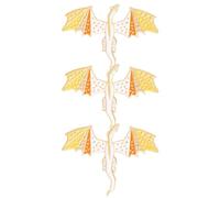Mipcase 3pcs Flying Dragon Metal Enamel Pin Set, Cartoon Dinosaur Brooches for Backpack and Clothes Decoration, Unisex Hat and Collar Pins for Casual and Travel Use