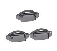 Mipcase 3pcs Multifunctional Waist Pouch for Outdoor Sports for Hiking Jogging and Travel and Lightweight Fanny Pack for Phones Keys and Essentials Grey