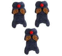 Mipcase 3pcs Pet Winter Warm Coat Small Dog Clothing Christmas Deer Design Dog Outfits Grey Size s