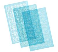 Mipcase 3pcs Polymer Clay Earring Printing Molds DIY Clay Creative Texture Stencils for Jewelry Making Tools