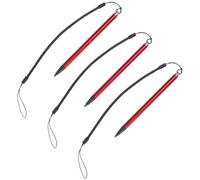 Mipcase 3pcs Resistive Stylus Pens with Precision Conductive Tips and Red Spring Lanyard, Touch Screen Tablet Stylus Pens for Drawing, Writing, and Pos Pda Use