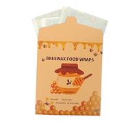 Mipcase 3Pcs Reusable Beeswax Food Wraps Biodegradable Alternative for Bread Cheese Fruits Sandwiches and Snacks Preservation Cloths in Large Medium Small
