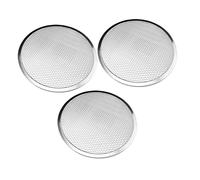 Mipcase 3pcs Round Aluminum Pizza Baking Pan Set Thick Heat-Resistant and Scratch-Resistant Pizza Screen Tray for Baking Bread