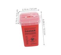 Mipcase 3pcs Sharps Disposal Container with Flip Open Lid Portable Waste Bin for Safe Needle Disposal Durable Sharps Holder for Home Barber Travel and Salon Use
