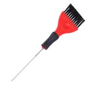 Mipcase 3pcs Stainless Steel Pin Tail Comb Hair Dye Brush Hair Highlighting Tool with Nylon Bristles Abs Rubber Handle for DIY Hairstyle and Professional Salon