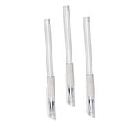 Mipcase 3pcs Waterproof White Marking Pens for Tattoo Eyebrow with Comfortable Plastic Handle, Safe for Skin Use, for Professional Salon Using and Position Makeup Brows