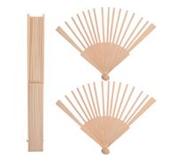 Mipcase 3pcs Wooden Foldable Fan Frame Set, 23cm Classic Ancient Style with High Stability and Smooth Folding, for Festival Events and DIY Wedding Fan Crafting