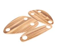 Mipcase 3pcs Wooden Serving Boards Wine Bottle Topper Parts Mini Table Serving Tray Easy to Carry Sensational Look for Picnic and Wedding Random Color