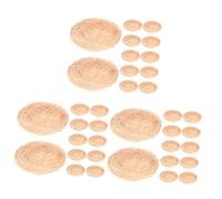 Mipcase 3sets Realistic Woven Bird Nest Birdhouse Kit for Outdoor Small Bird Nest for Crafts Decorative Props Micro Landscape 12pcs*3