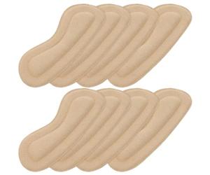 Mipcase 4 Pairs Heel Cushions Anti-Slip Wear-Resistant Comfortable Heel Protectors with Suede Fabric Foam Adhesive Glue for Leather