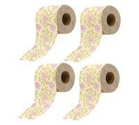 Mipcase 4 Rolls Colored Print Toilet Paper Durable Decorative Bathroom Tissue with Vivid Floral Patterns Creative Party Favor for Holiday Season and Home Decor Ample Supply for Daily Use