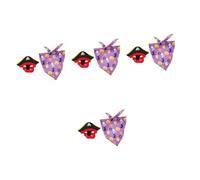 Mipcase 4 Sets Pet Costume Set Cat Pirate Suit Bandana Hat for Halloween Party