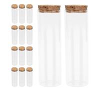 Mipcase 40pcs 30ml High Borosilicate Glass Bottles with Cork Stoppers, Flat Bottom Test Tubes for DIY Crafts, Potion Making, Wedding Favors and Home Décor Storage