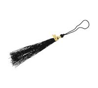 Mipcase 4pcs 2026 Graduation Pendant with Black Polyester Tassels, Universal Fit Doctoral Cap Accessories Featuring Delicate Fringe for Higher Education Celebrations and Graduation